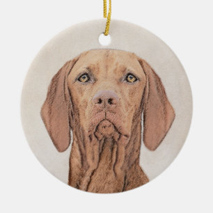 Vizsla-Malerei - Niedliche Original Hunde Kunst Keramik Ornament