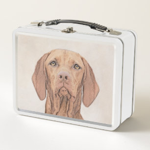 Vizsla-Malerei - Niedliche Original Hunde Kunst Metall Brotdose