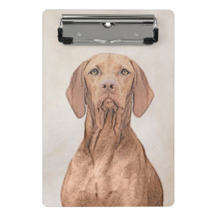 Vizsla-Malerei - Niedliche Original Hunde Kunst Mini Klemmbrett