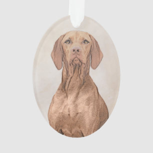 Vizsla-Malerei - Niedliche Original Hunde Kunst Ornament