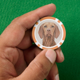 Vizsla-Malerei - Niedliche Original Hunde Kunst Pokerchips