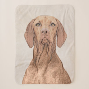 Vizsla-Malerei - Niedliche Original Hunde Kunst Sherpadecke
