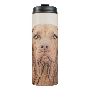 Vizsla-Malerei - Niedliche Original Hunde Kunst Thermosbecher