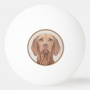 Vizsla-Malerei - Niedliche Original Hunde Kunst Tischtennisball