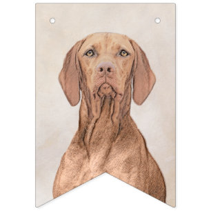 Vizsla-Malerei - Niedliche Original Hunde Kunst Wimpelkette