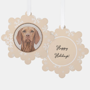 Vizsla-Malerei - Süße originelle Hundekunst Ornament Karte