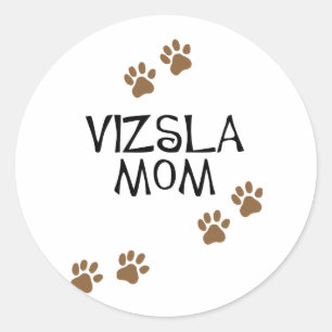 Vizsla-Mama Runder Aufkleber