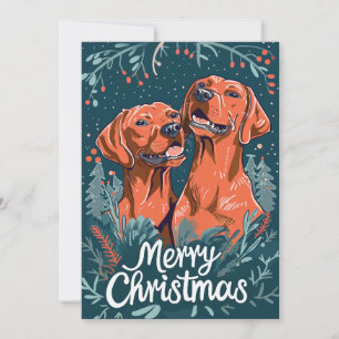 Vizsla Merry Christmas Feiertagskarte