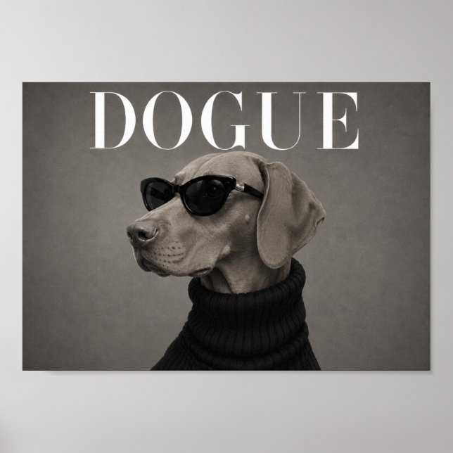 Vizsla Mode-Editorial-Hunde-Kunstprint Poster (Vorne)
