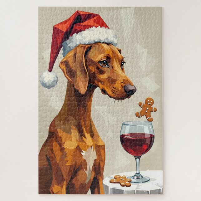 Vizsla Modernes Weihnachtsleckerli-Pointer-Hut (Vertikal)