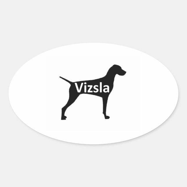 Vizsla name silo black.png ovaler aufkleber (Vorderseite)