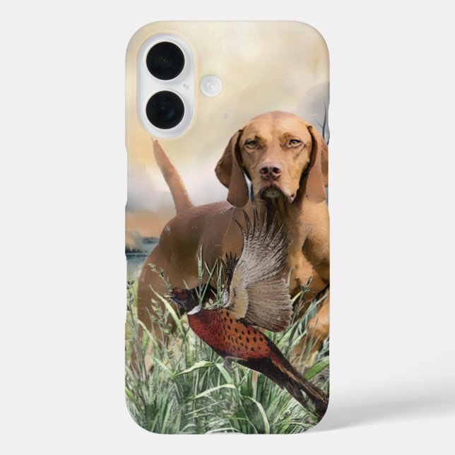 Vizsla & Pheasant iPhone 16 Hülle (Rückseite)