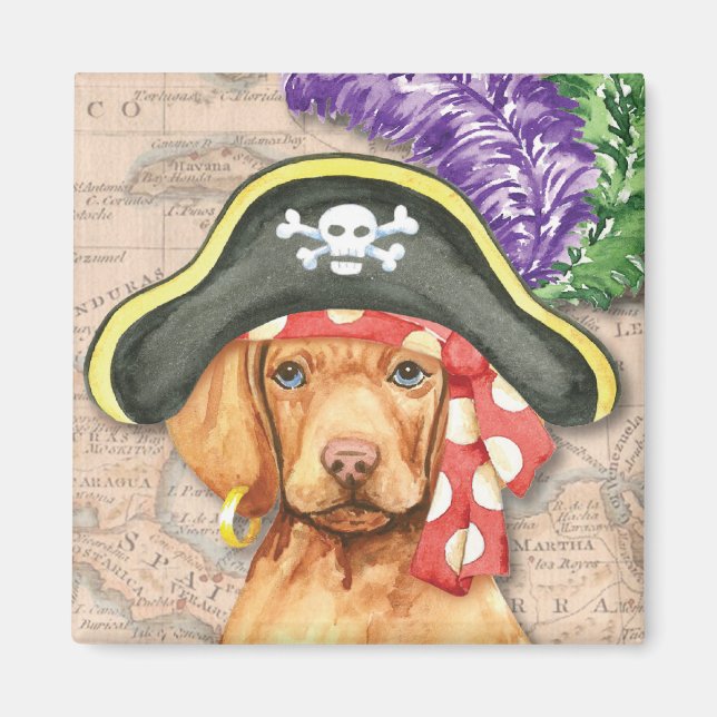Vizsla Pirate Magnet (Vorne)