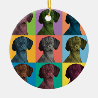 Vizsla Pop-Art-Verzierung Keramikornament