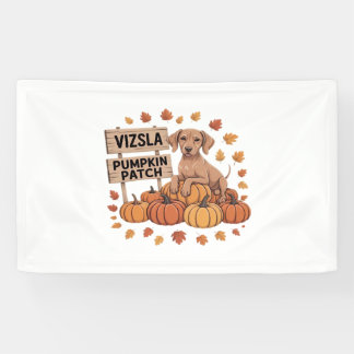 Vizsla Pumpkin Patch Dog Lovers Erntedank Hallo Banner