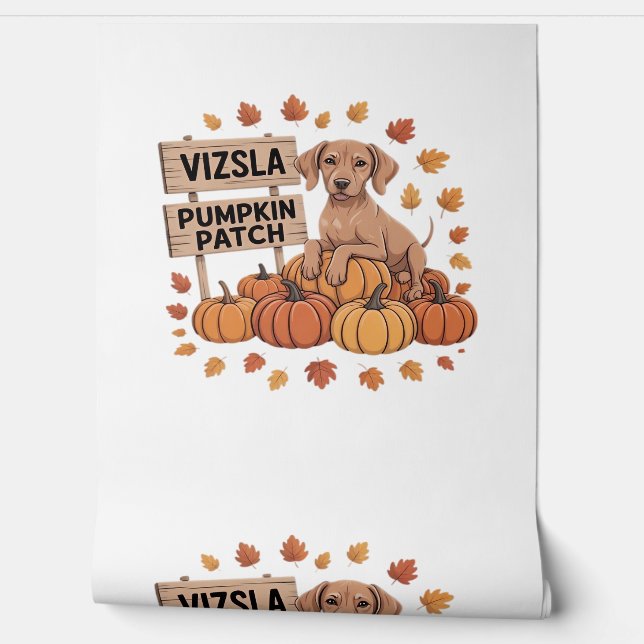 Vizsla Pumpkin Patch Dog Lovers Erntedank Hallo Tapete (Abrollen)