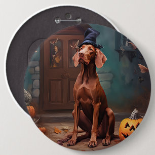 Vizsla Pumpkins Halloween Beängstigend Button