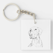 Vizsla-Schlüsselanhänger – Minimalistisches Gesche
