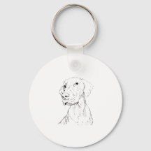 Vizsla-Schlüsselanhänger – Minimalistisches Gesche