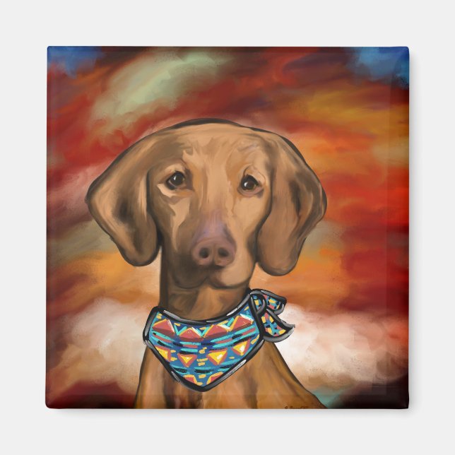 Vizsla Southwestern Magnet (Vorne)