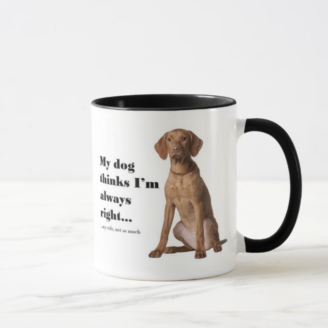 Vizsla V Ehefrau-Tasse Tasse (Rechts)