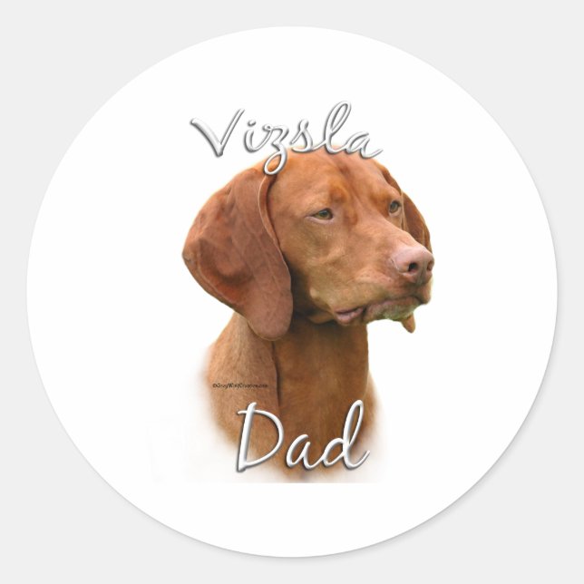 Vizsla-Vater 2 Runder Aufkleber (Vorderseite)