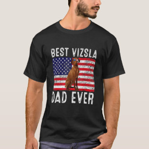 Vizsla Vater Usa American Flag Vizsla Dog Eigentüm T-Shirt