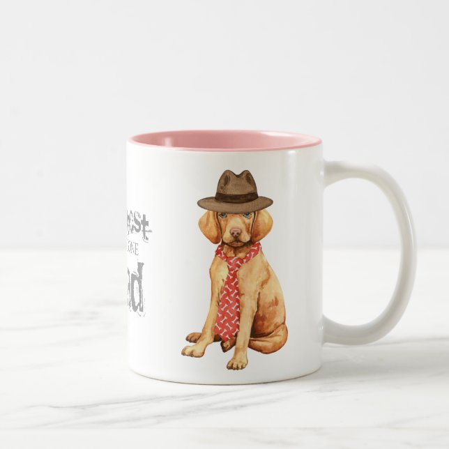 Vizsla-Vater Zweifarbige Tasse (Rechts)