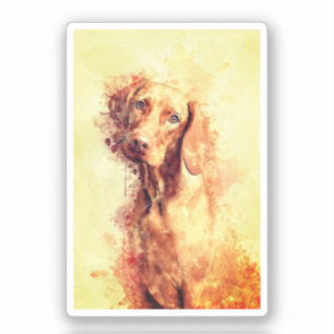 Vizsla Watercolor Aufkleber
