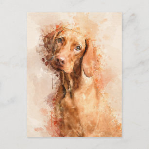 Vizsla Watercolor Postkarte