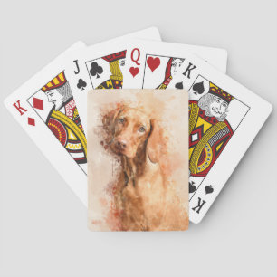 Vizsla Watercolor Spielkarten