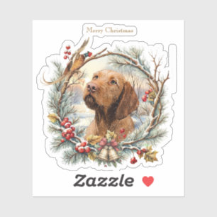 Vizsla Weihnachten  Aufkleber