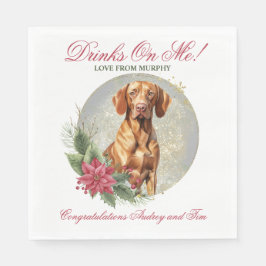 Vizsla Weihnachten Hochzeit Napkins mit Hunden Fot Serviette