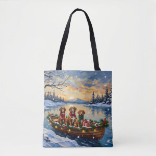 Vizsla Weihnachtsboot-Feiertag Tasche