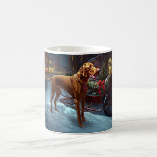Vizsla Weihnachtsfeiertag Kaffeetasse