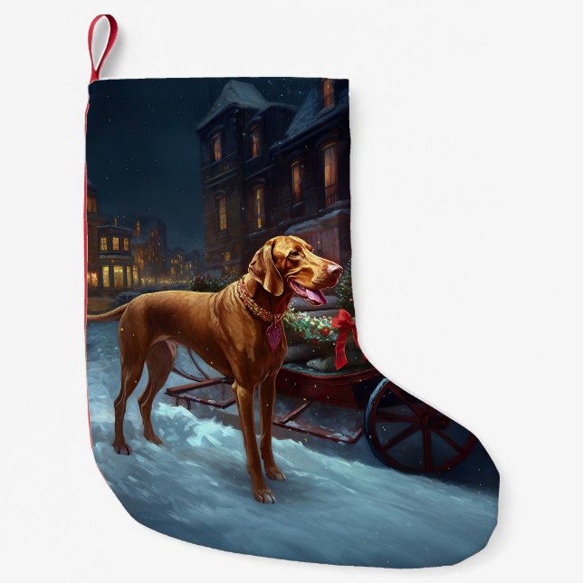Vizsla Weihnachtsfeiertag Kleiner Weihnachtsstrumpf (Vorderseite)