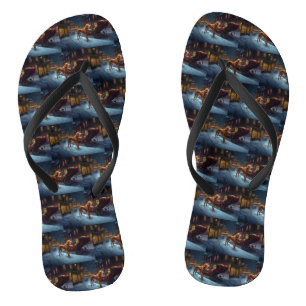 Vizsla Weihnachtsfestzeit  Flip Flops