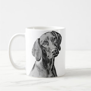 Vizsla Zeichnung Kaffeetasse