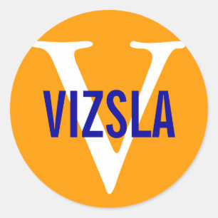 Vizsla Zucht-Monogramm-Entwurf Runder Aufkleber