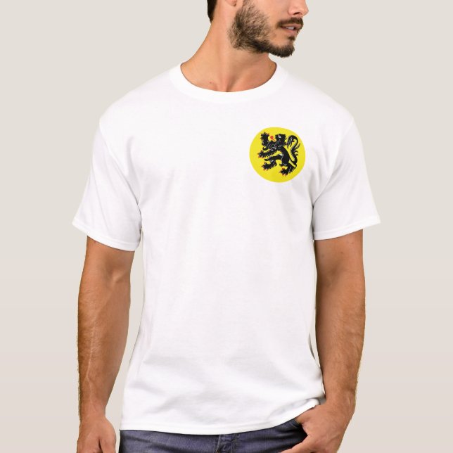 Vlaamse Leeuw van Vlaanderen t-shirt klein insigne (Vorderseite)
