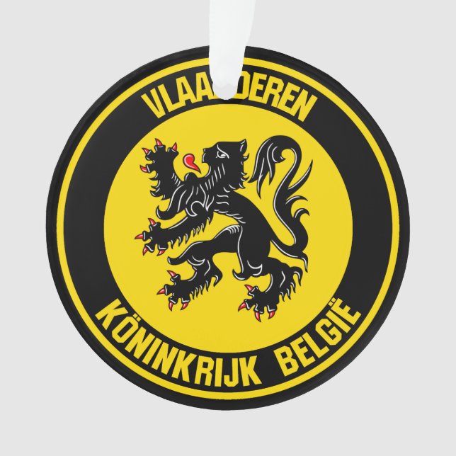 Vlaanderen Round Emblem Ornament (Vorderseite)