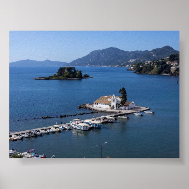 Vlacherna Monastery in Corfu Poster (Vorne)