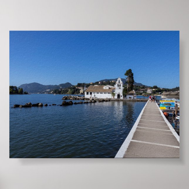 Vlacherna Monastery in Corfu Poster (Vorne)