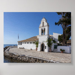 Vlacherna Monastery in Corfu Poster