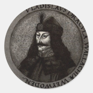 Vlad das Impaler Runder Aufkleber