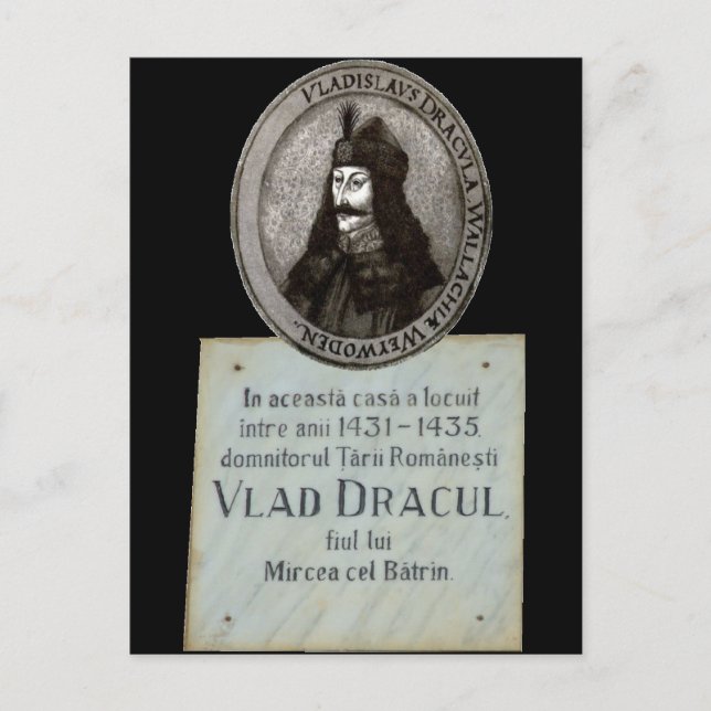 Vlad Dracul Memorial Postkarte (Vorderseite)