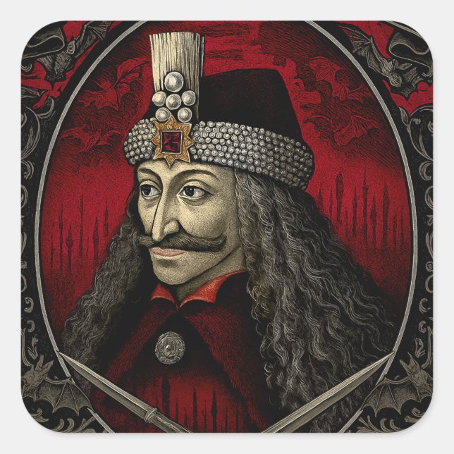 Vlad Dracula Gothic Sticker - Dark Vampire Horror (Vorderseite)