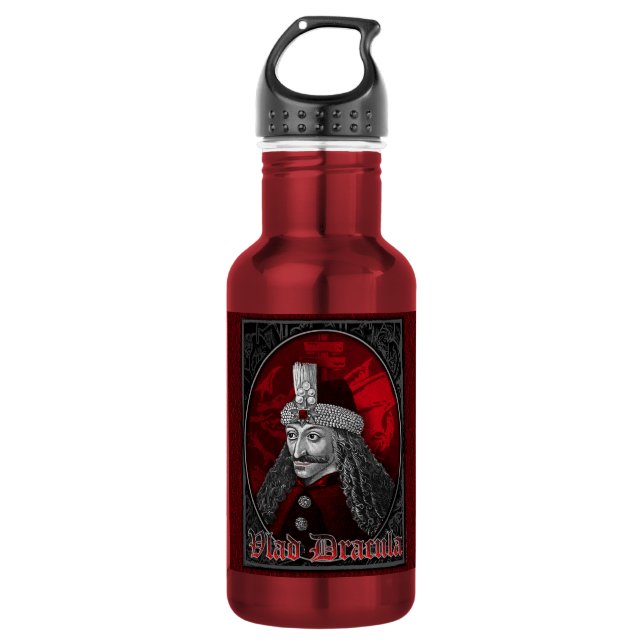 Vlad Dracula gotisch Trinkflasche (Vorderseite)