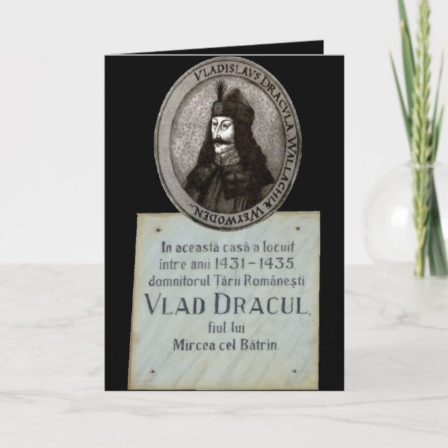 Vlad Draculeala und Denkmal an der Kleie Karte (Vorderseite)