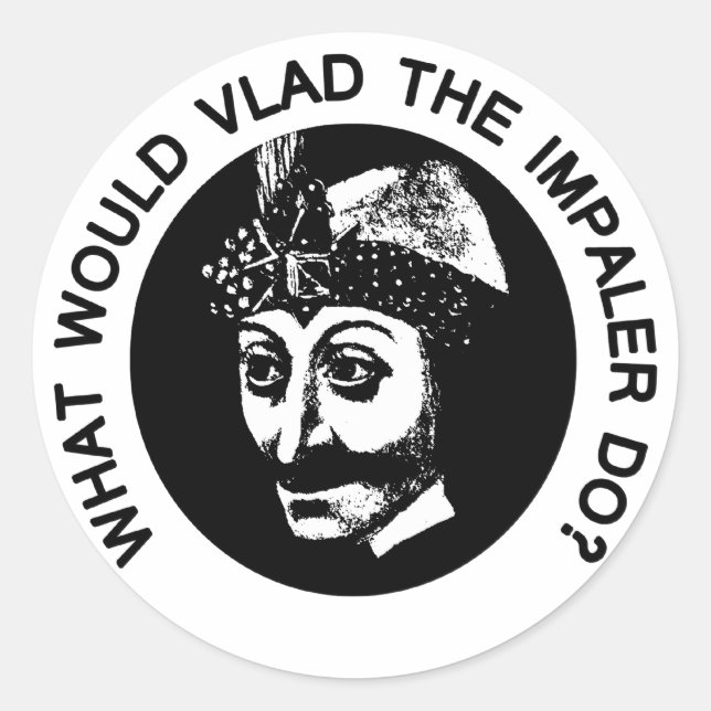 Vlad Runder Aufkleber (Vorderseite)